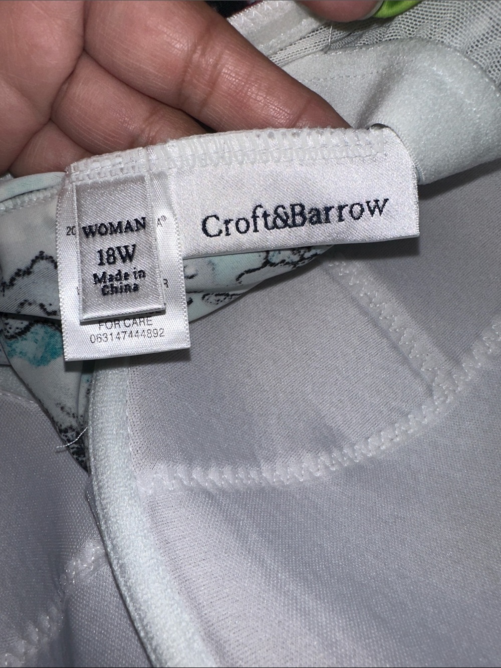 Croft & Barrow Floral Tankini Top Underwire Womens Size 18W - Picture 6 of 9